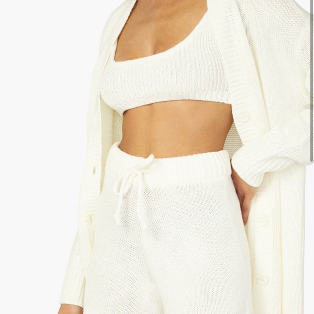 WeWoreWhat Cozy Knit Pull On Bra Top
